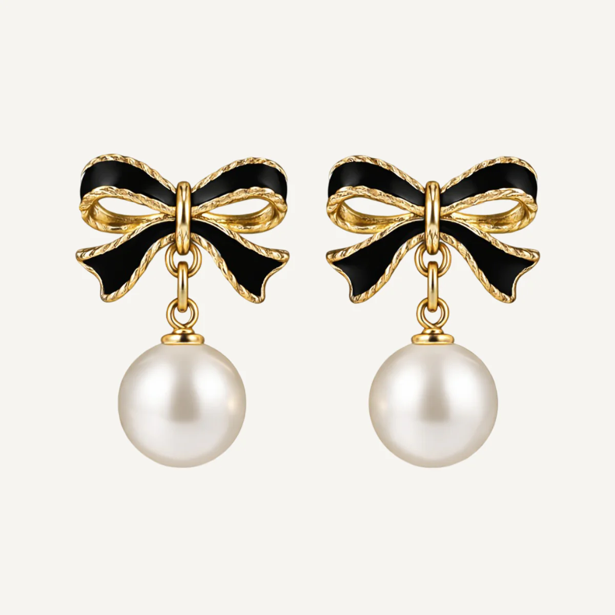 Bow Pearl Earrings - Image 4