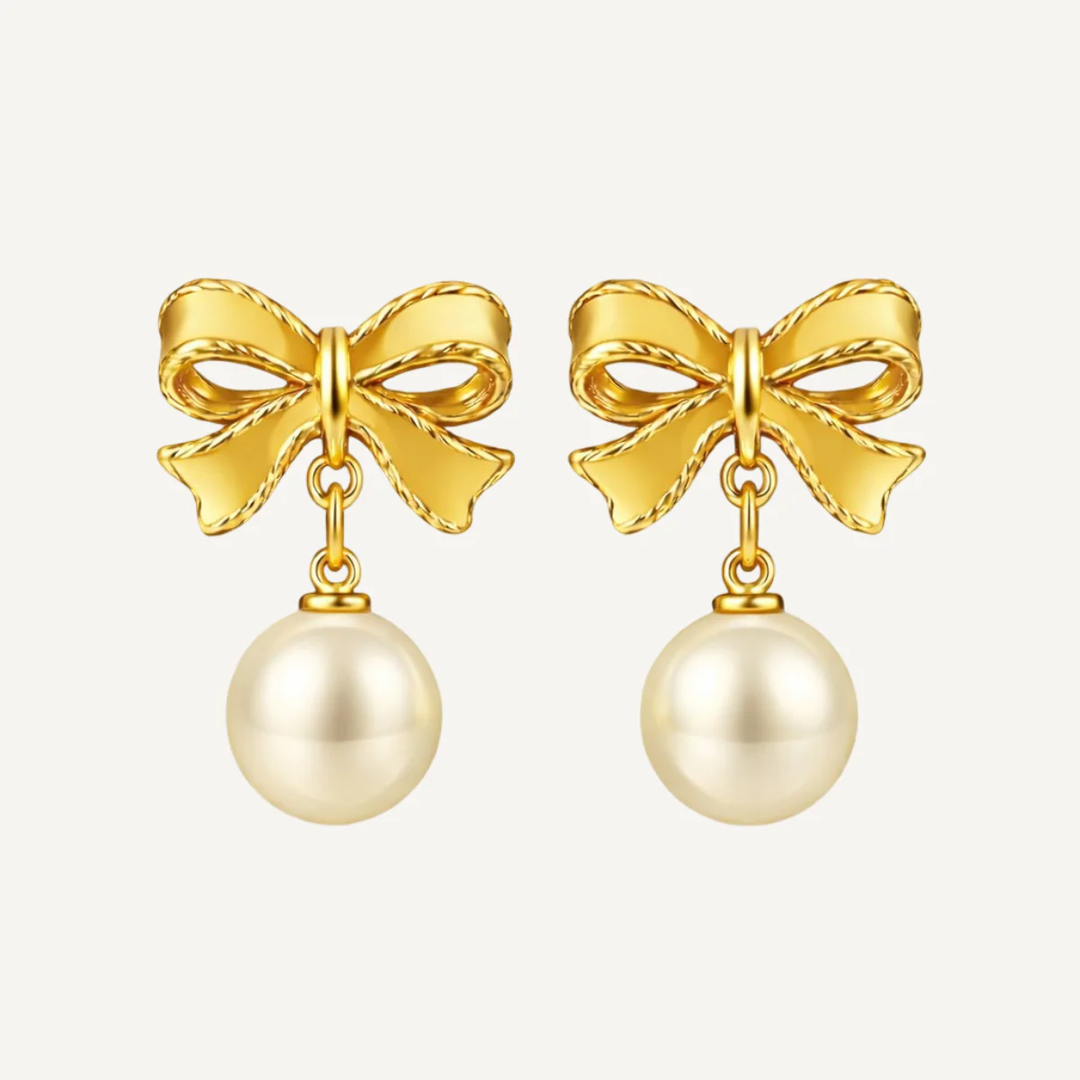 Bow Pearl Earrings - Image 5