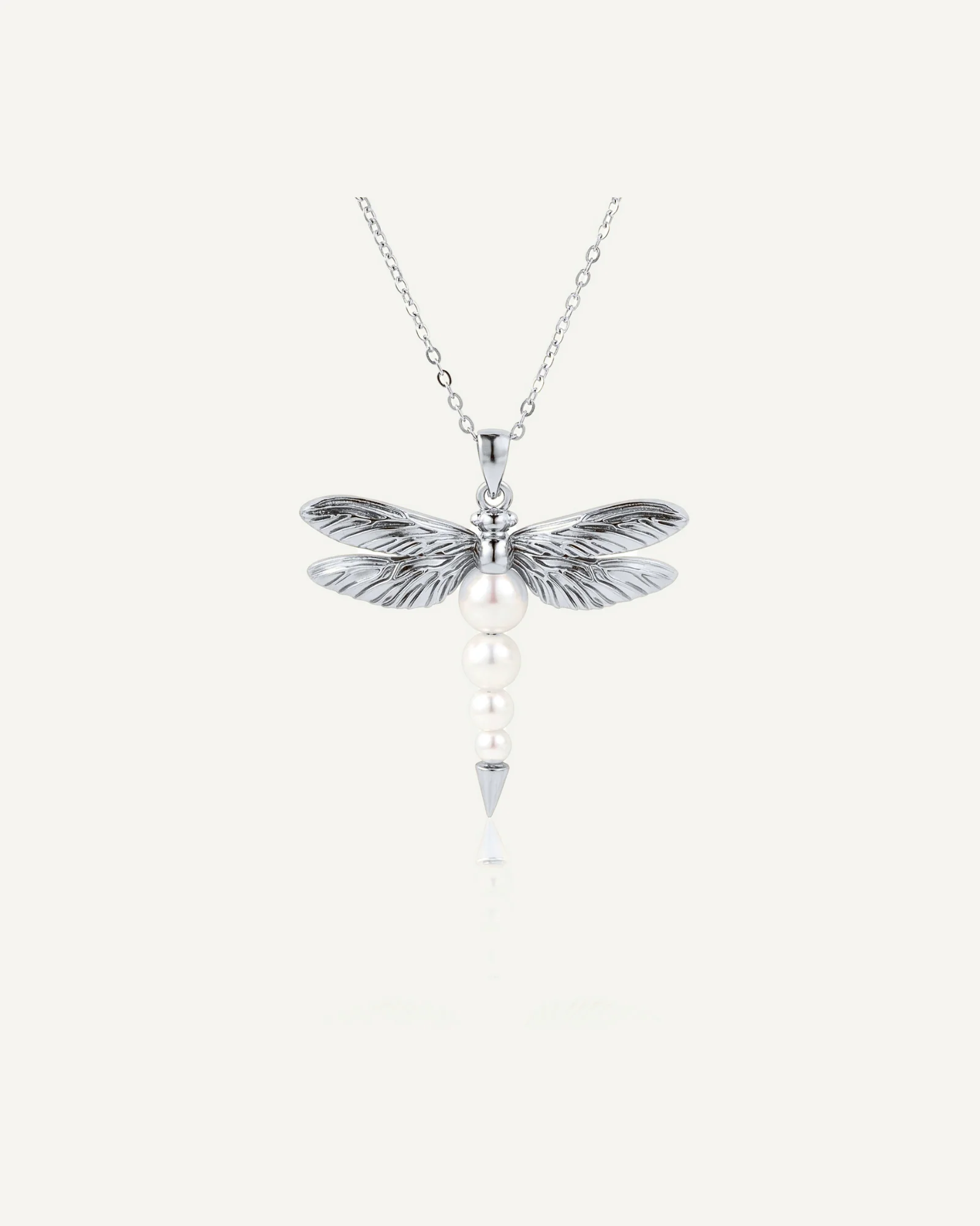 Dragonfly Pearl Necklace - Image 2