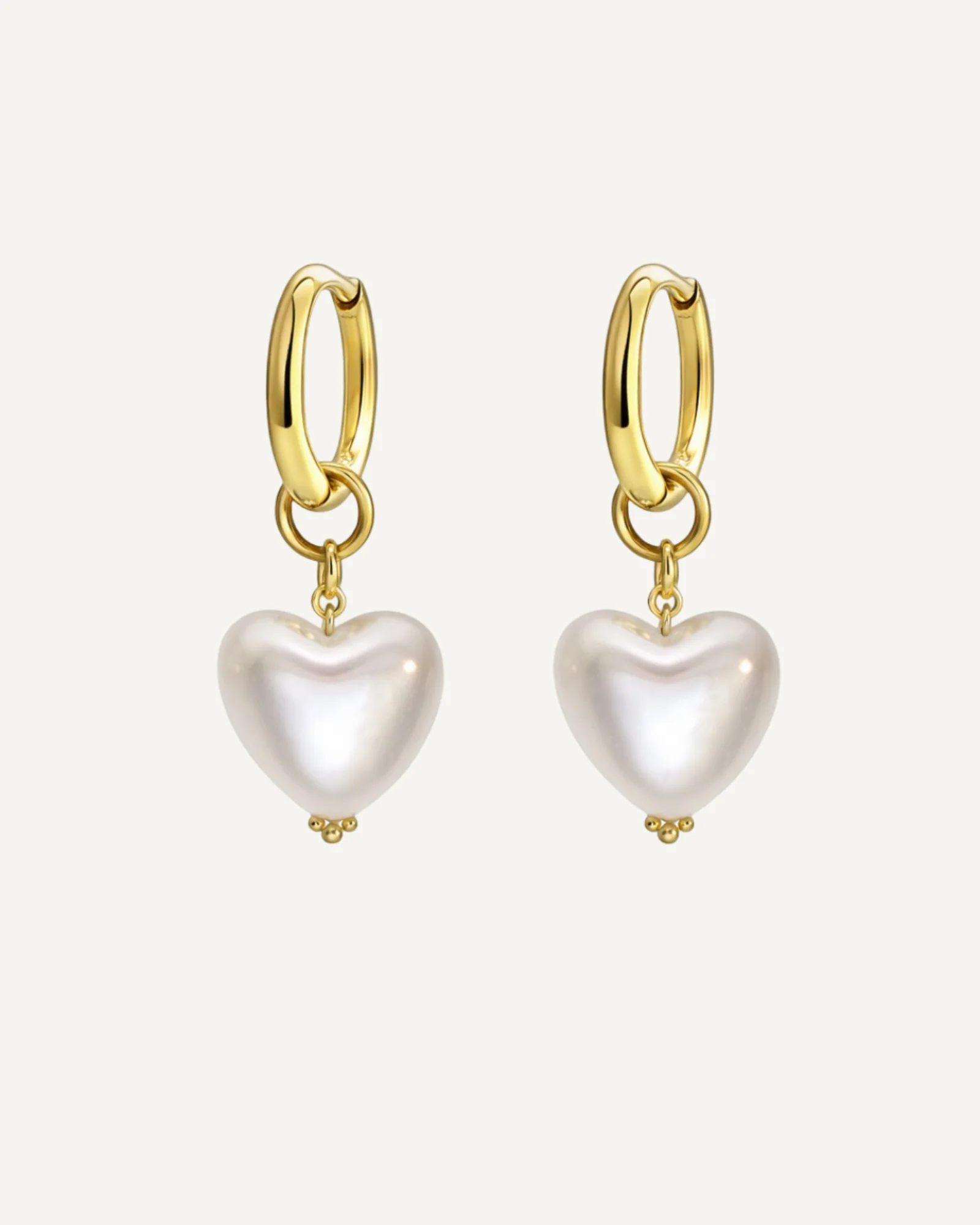 Heart Pearl Earrings