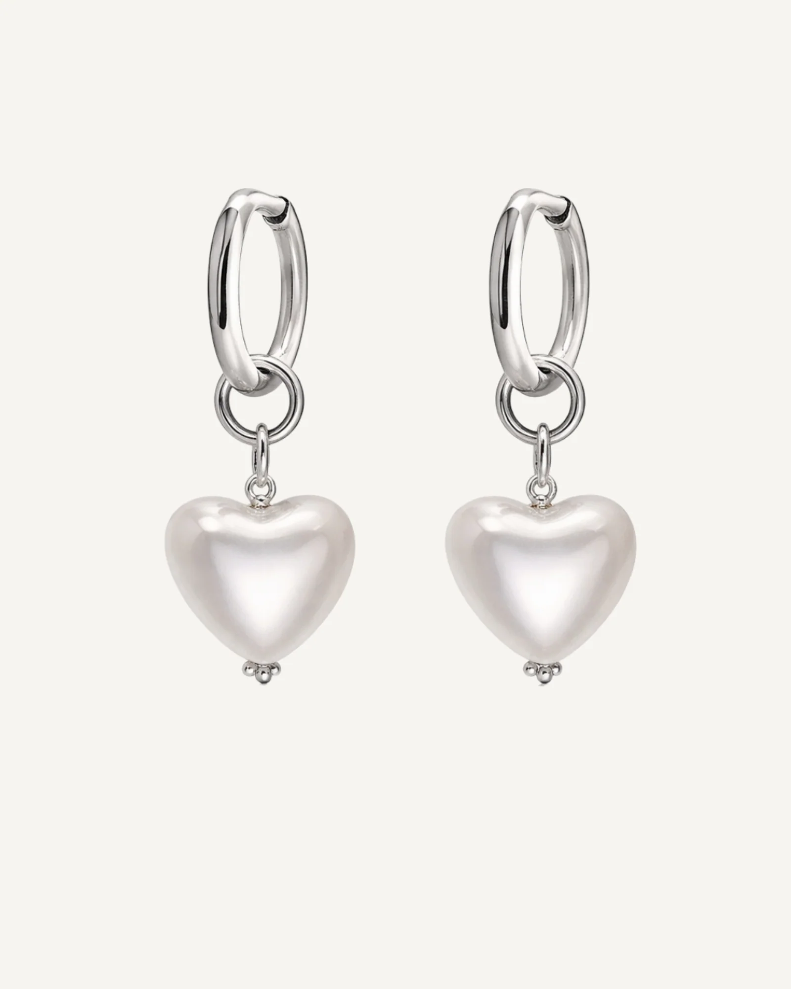 Heart Pearl Earrings - Image 2