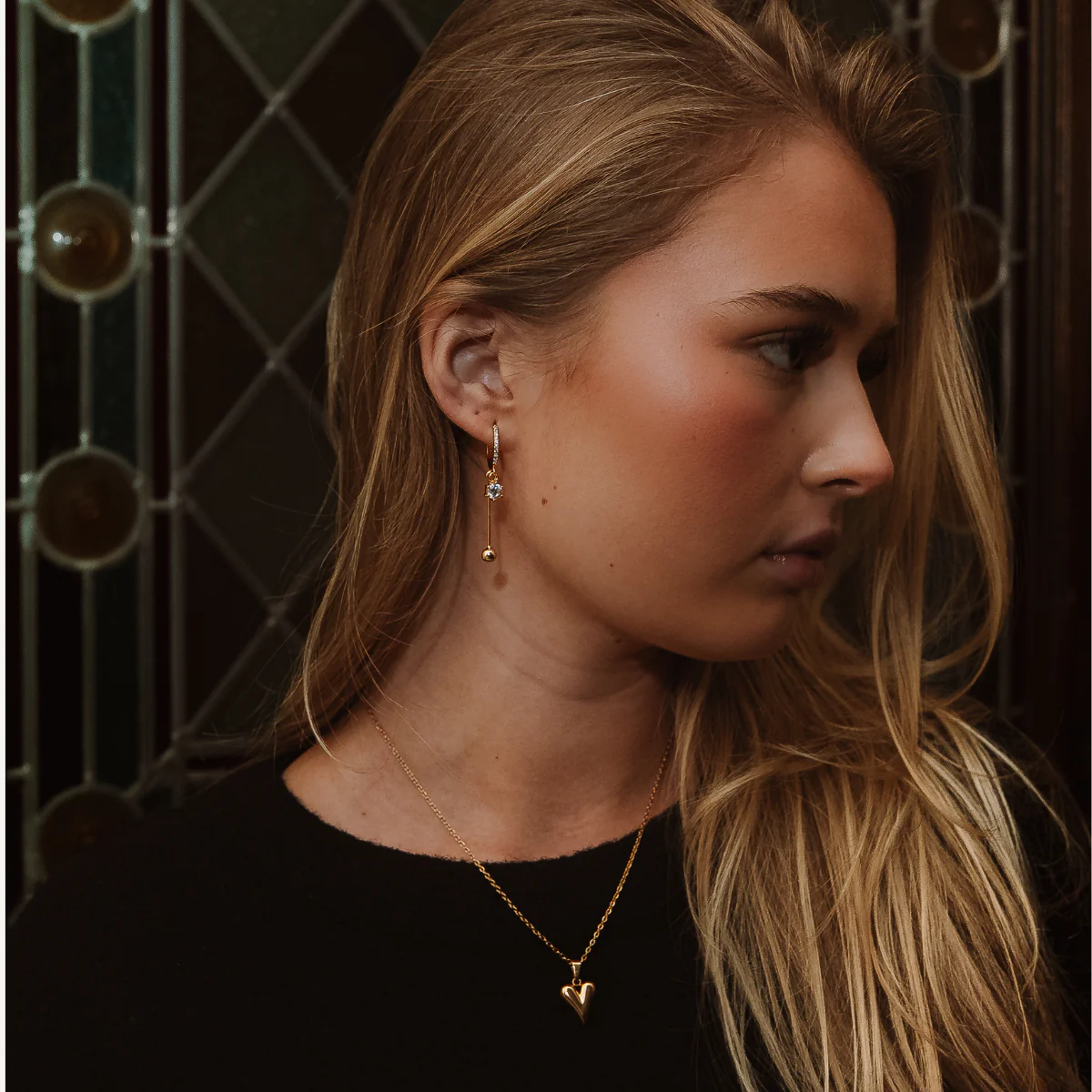 Hoop Dangle Earrings - Image 3