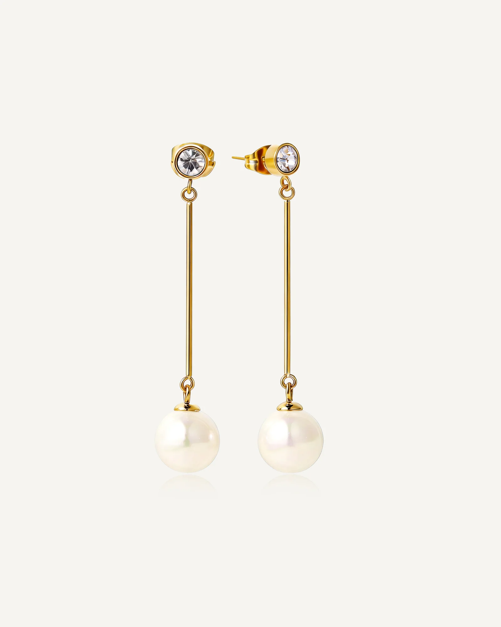 Long Pearl Drop Earrings