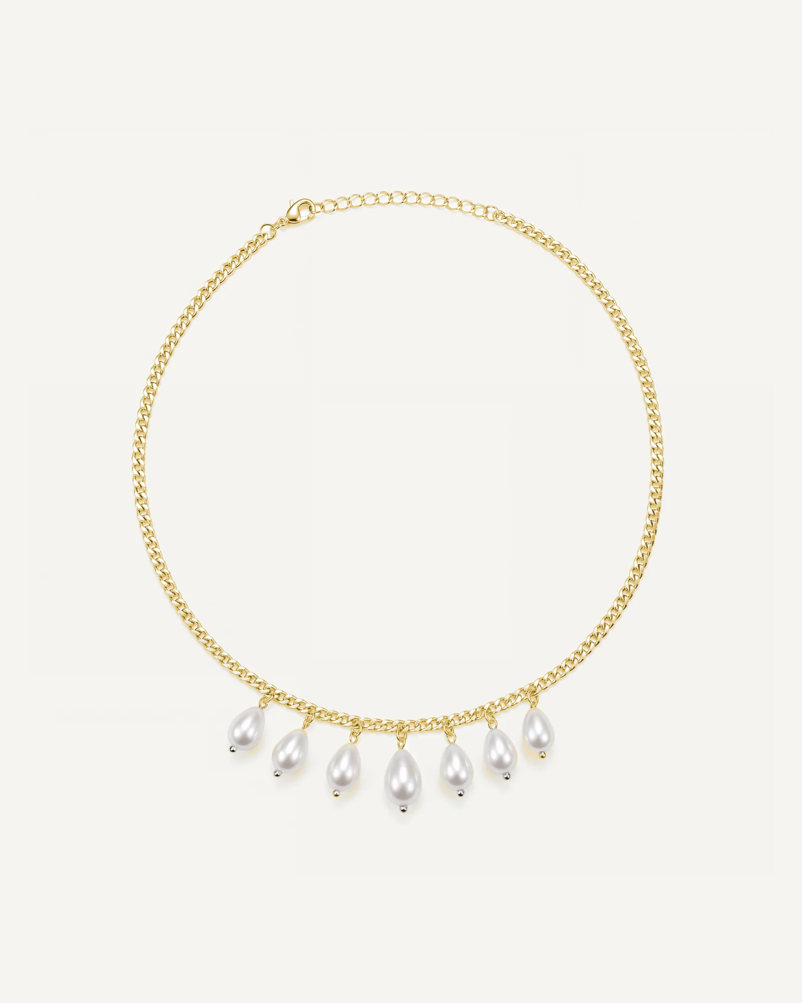 Pearl Chain Necklace - Image 3