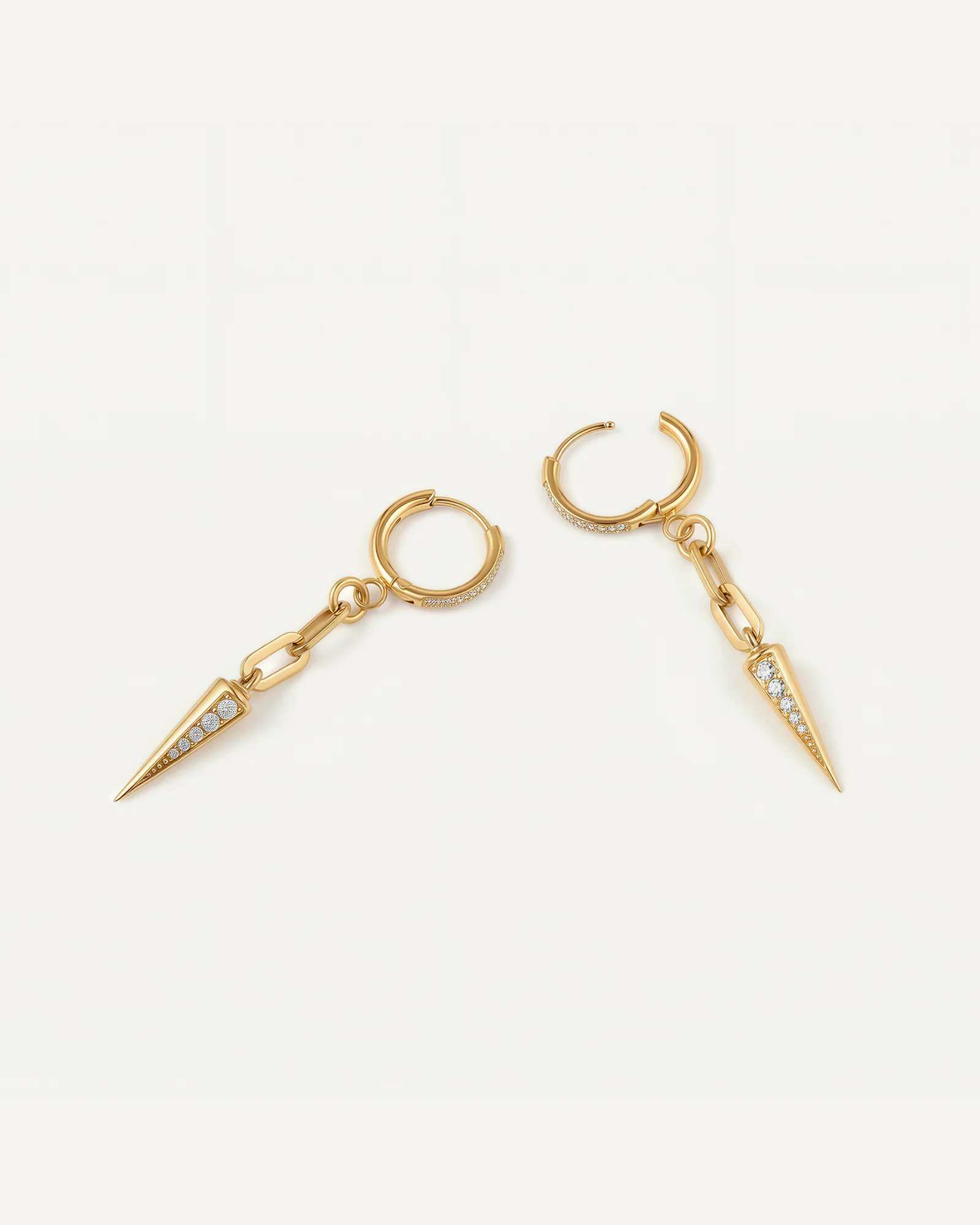 Pearl Spike Chain Earrings - Image 3