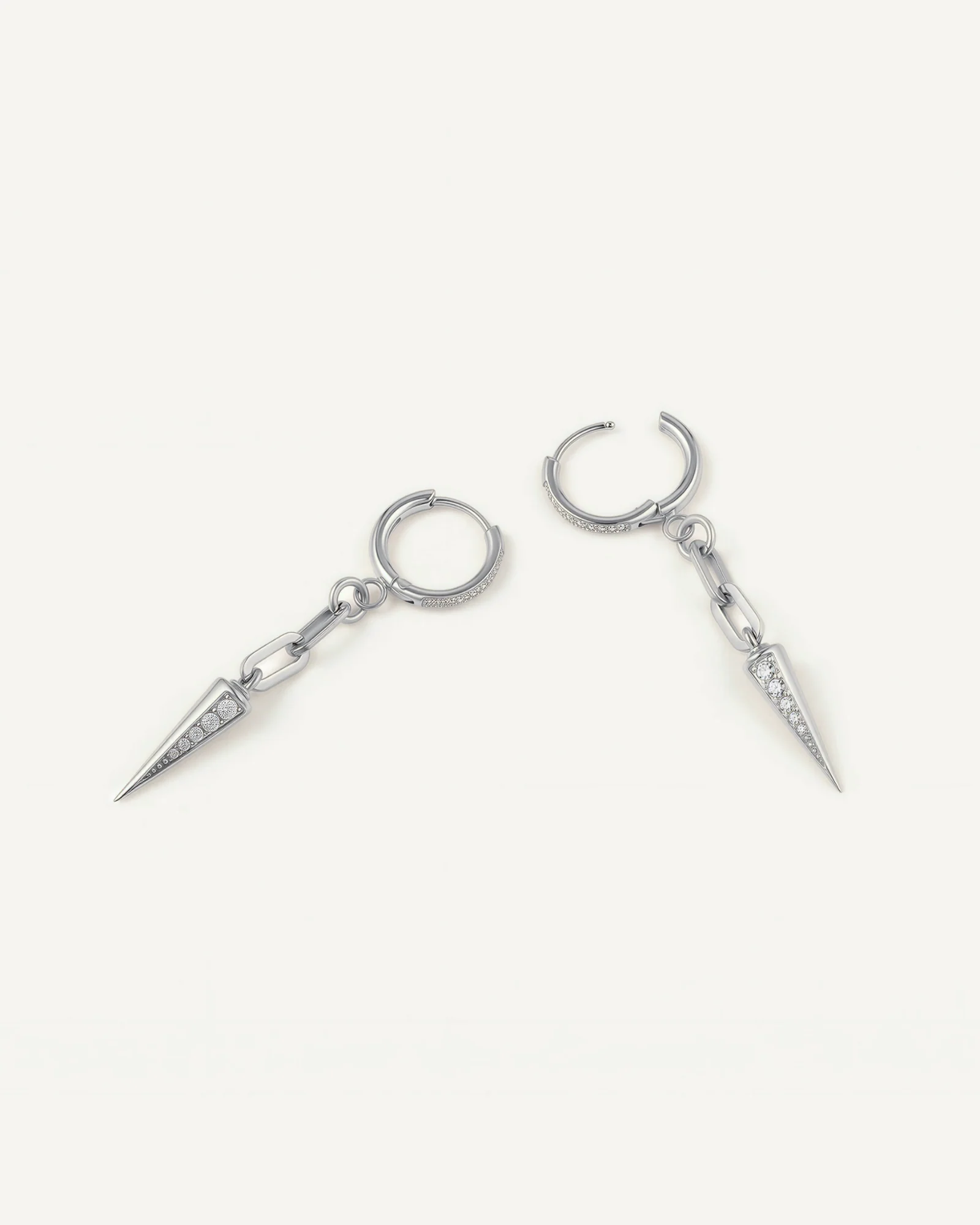 Pearl Spike Chain Earrings - Image 4