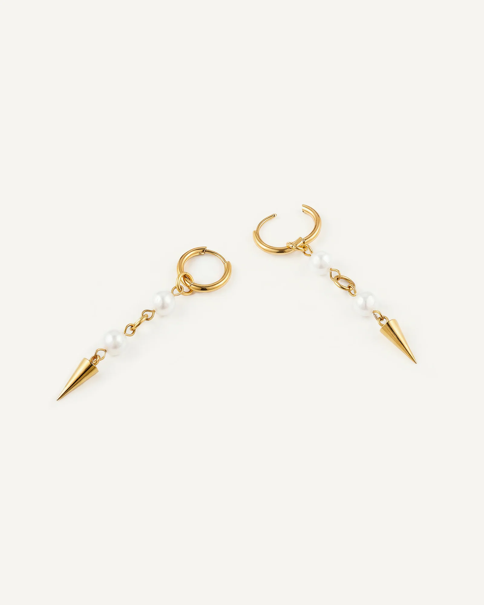 Pearl Spike Drop Earrings - Image 3