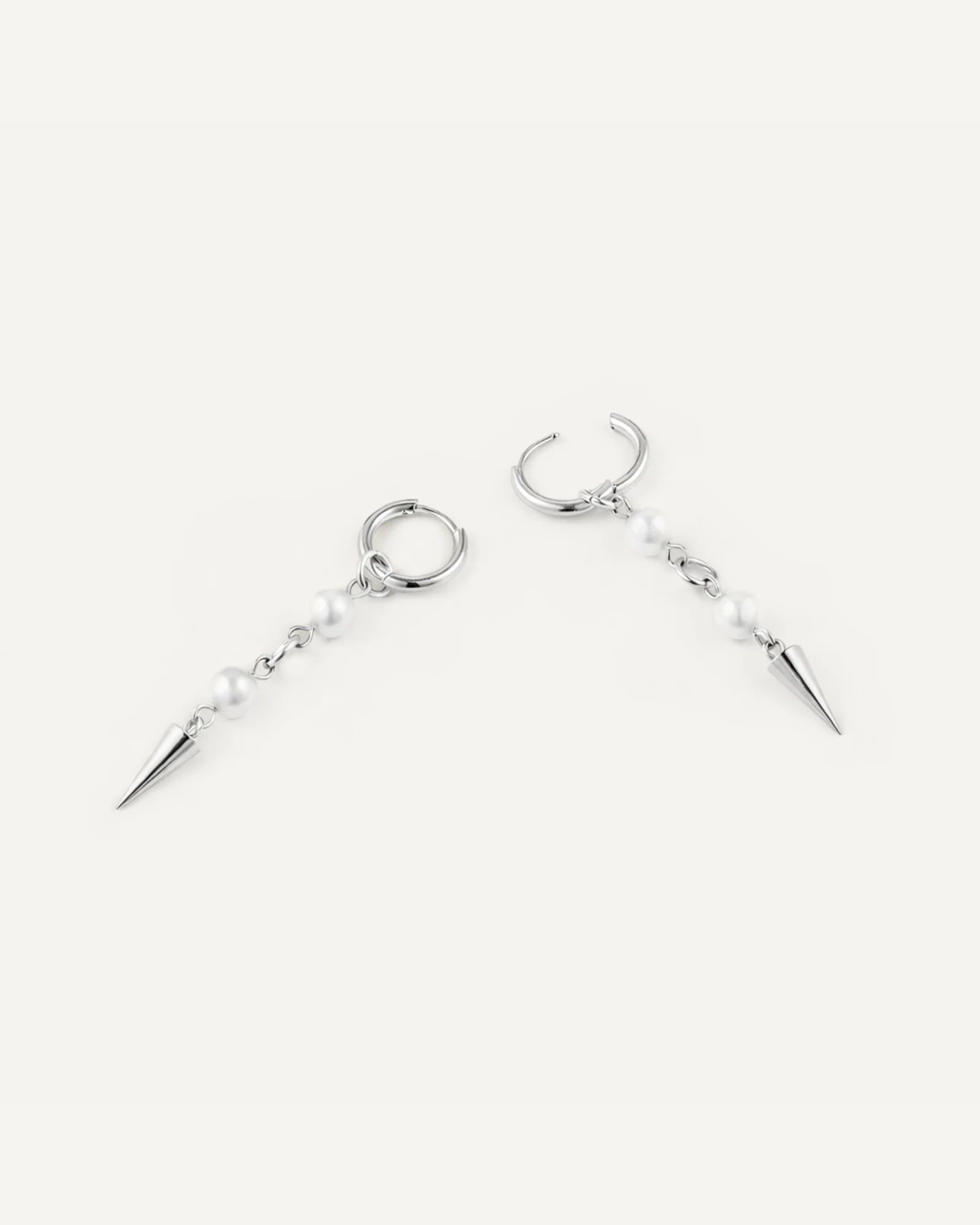Pearl Spike Drop Earrings - Image 4