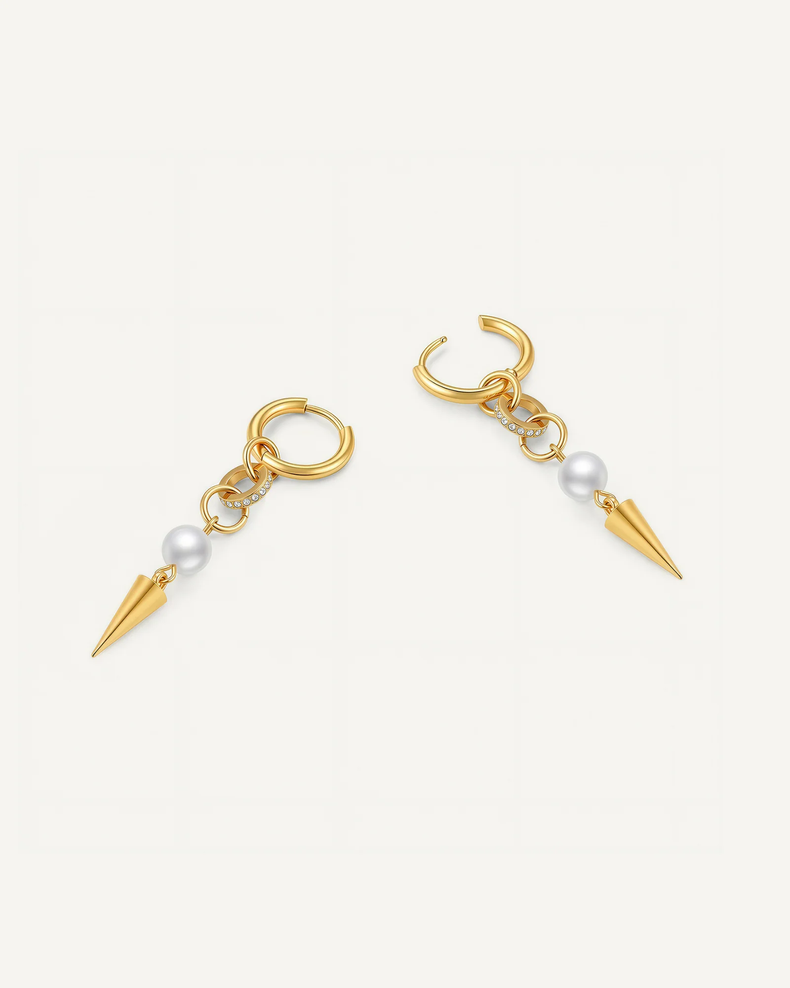 Pearl Spike Edge Earrings - Image 3