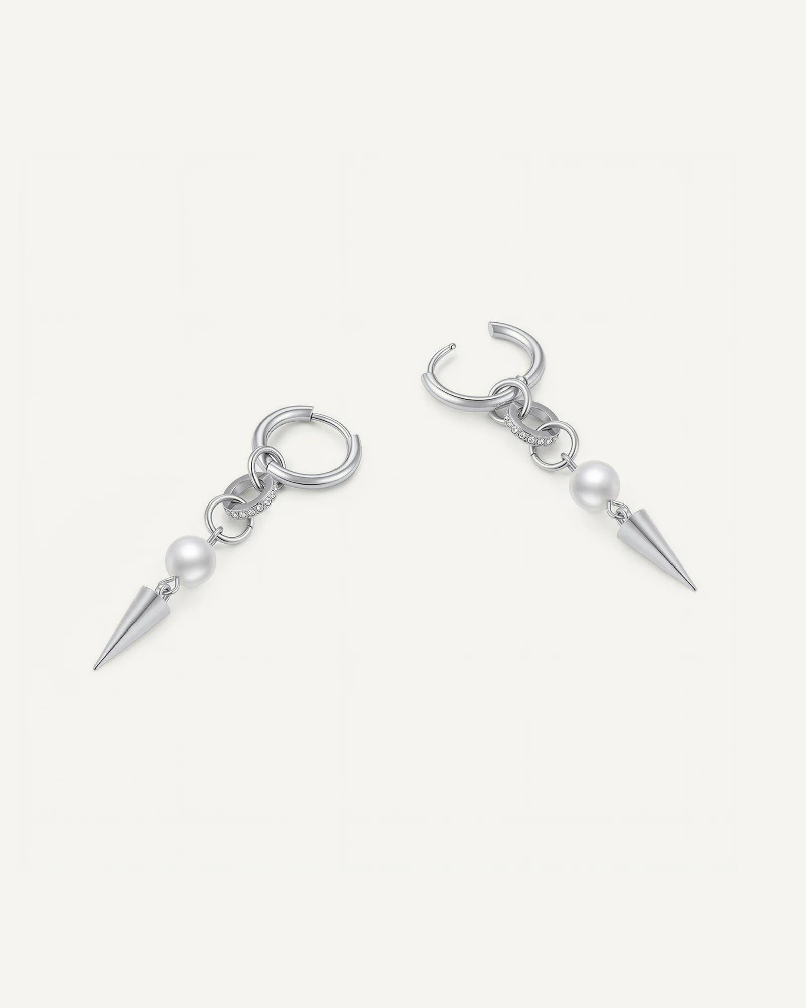 Pearl Spike Edge Earrings - Image 4