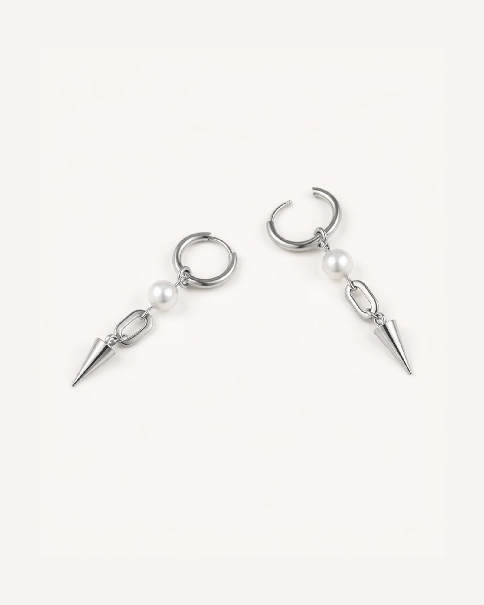 Pearl Spike Link Earrings - Image 4