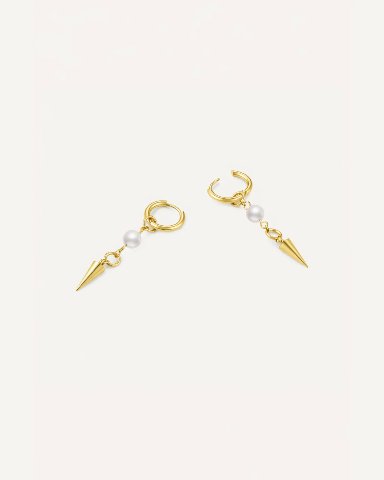 Pearl Spike Sleek Earrings - Image 3
