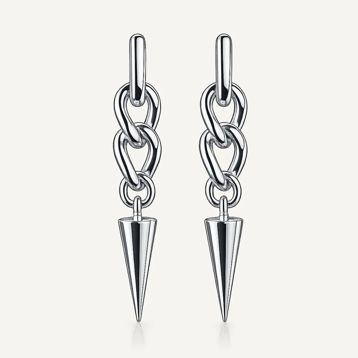 Spike Chain Earrings - Image 2