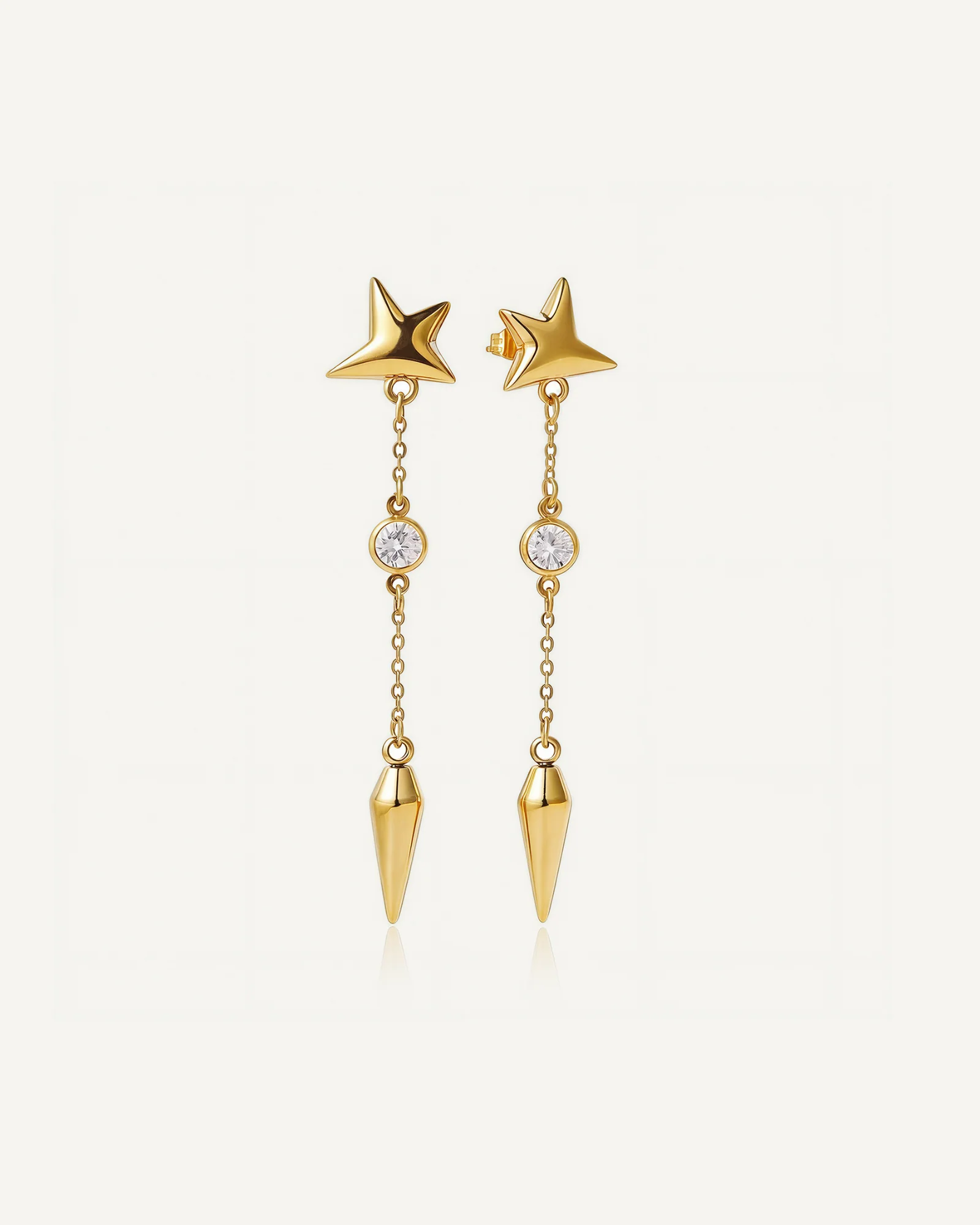 Star Spike Drop Earrings