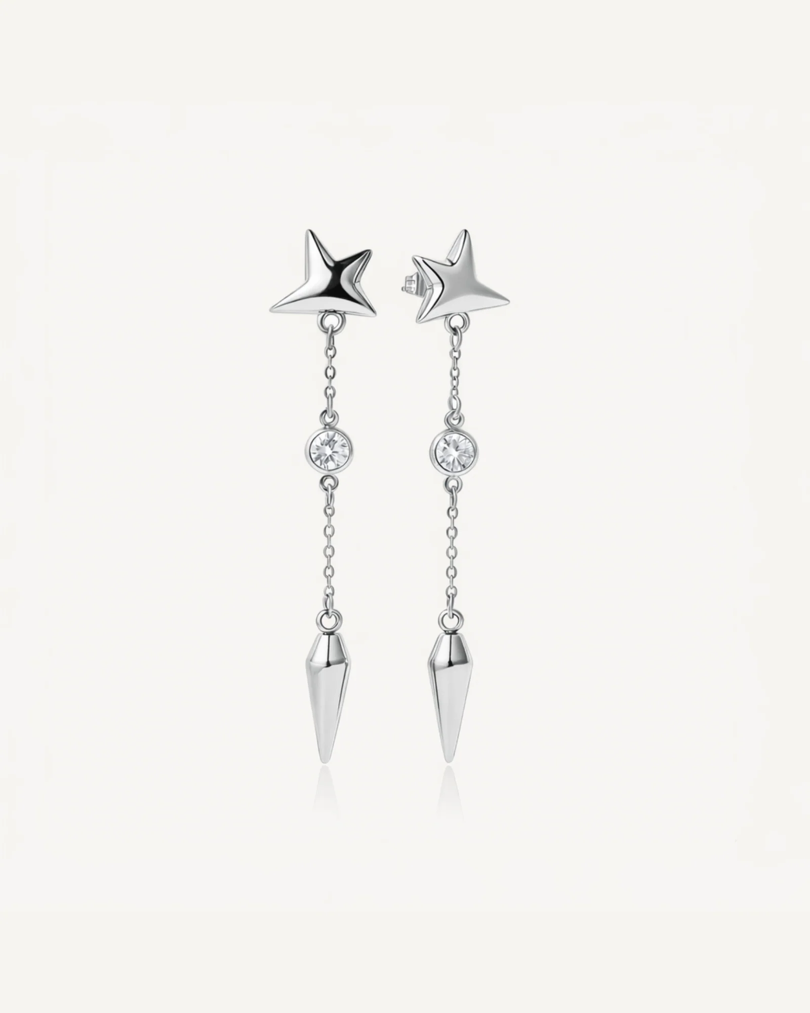 Star Spike Drop Earrings - Image 2