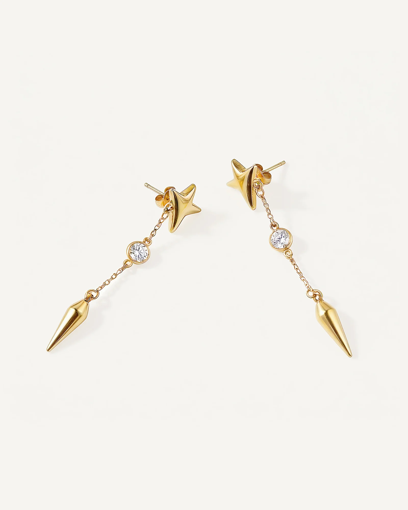 Star Spike Drop Earrings - Image 3