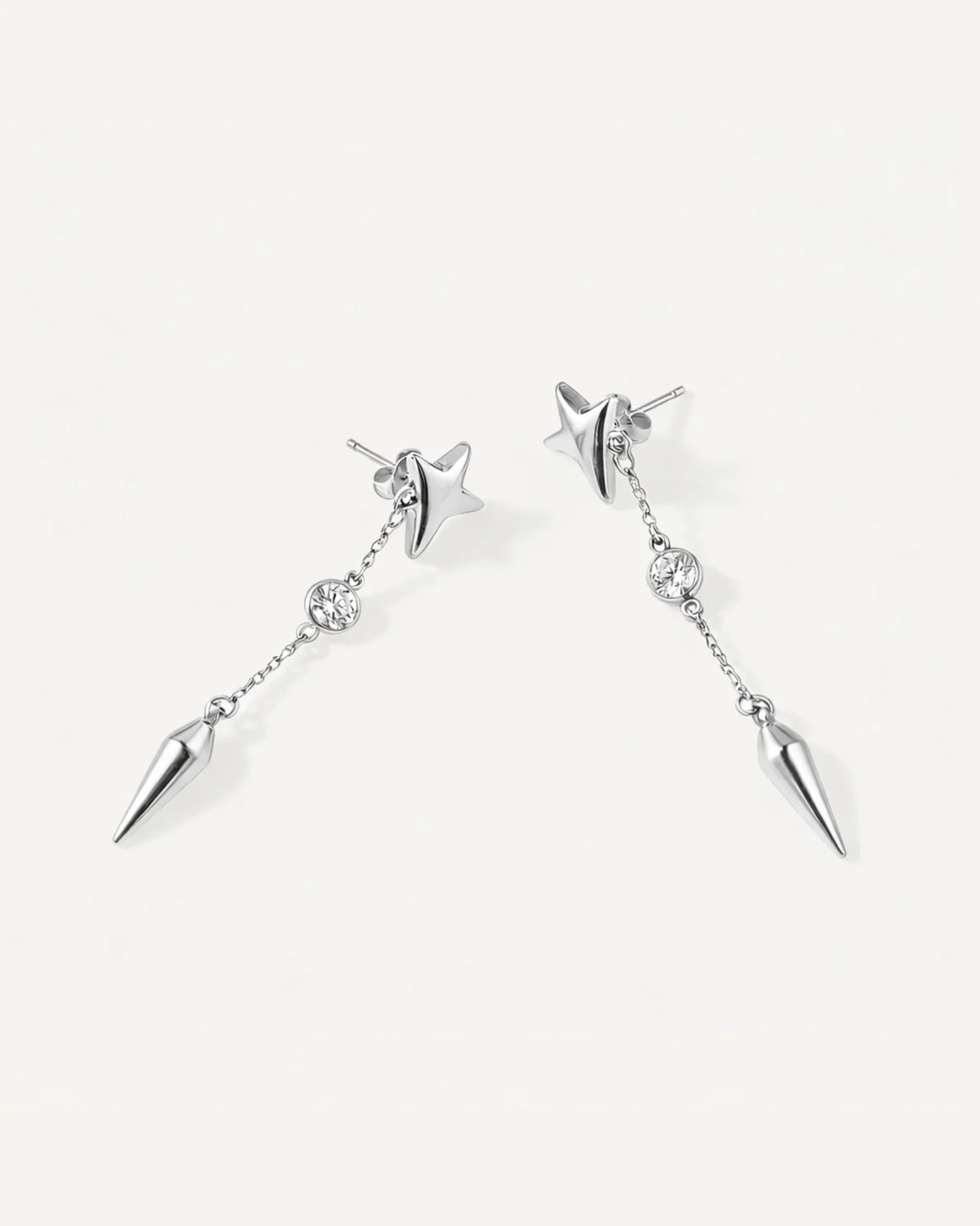 Star Spike Drop Earrings - Image 4
