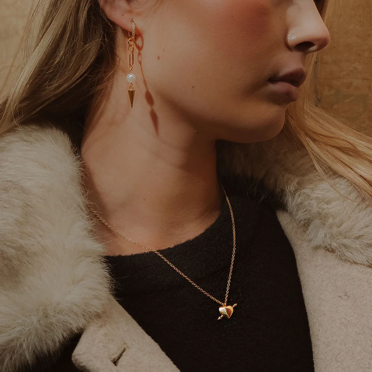 Studded Heart Necklace - Image 5